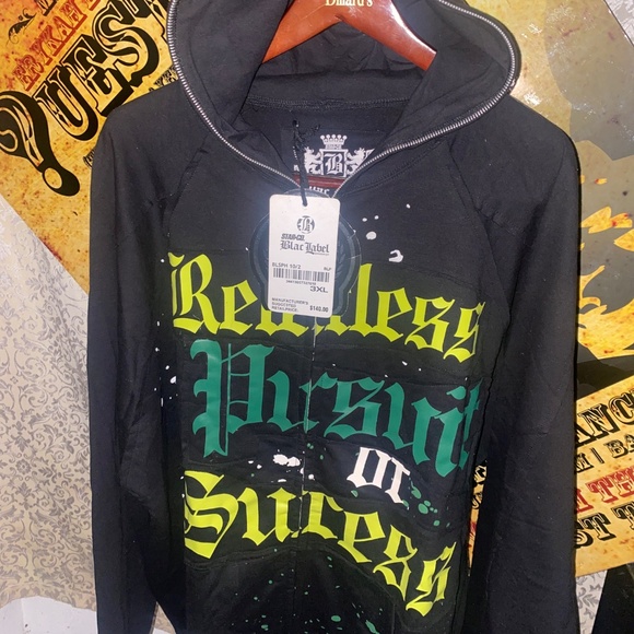 Blac Label Premium Vintage Full Zip Hoodie 3X - Picture 7 of 11